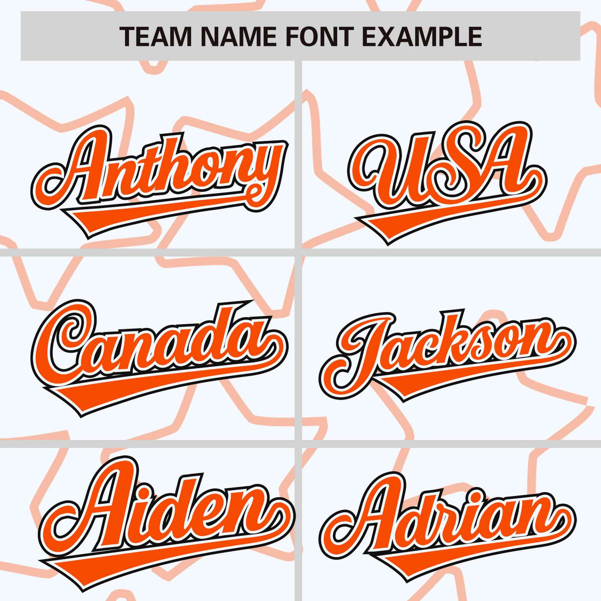 Custom White Orange-Black Varsity Full-Snap Star Pattern Letterman Baseball Jacket
