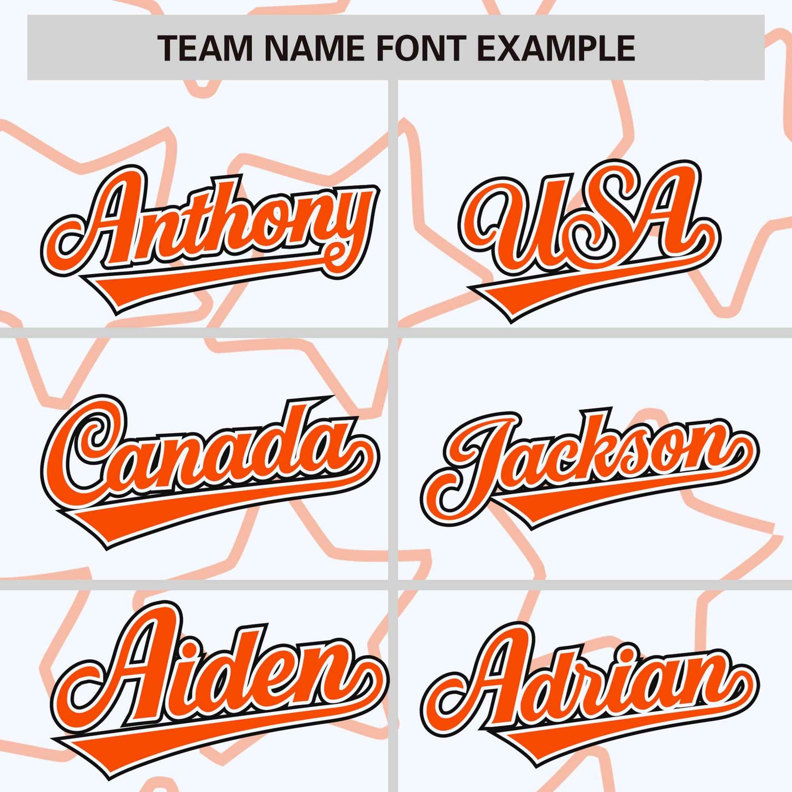 Custom White Orange-Black Varsity Full-Snap Star Pattern Letterman Baseball Jacket