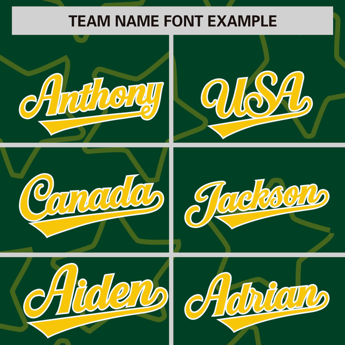 Custom Green Gold-White Varsity Full-Snap Star Pattern Letterman Baseball Jacket