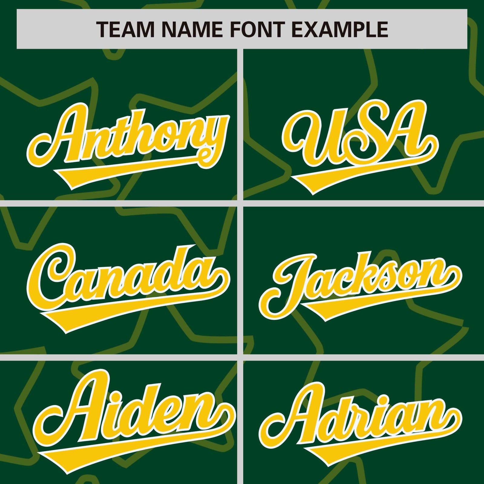 Custom Green Gold-White Varsity Full-Snap Star Pattern Letterman Baseball Jacket