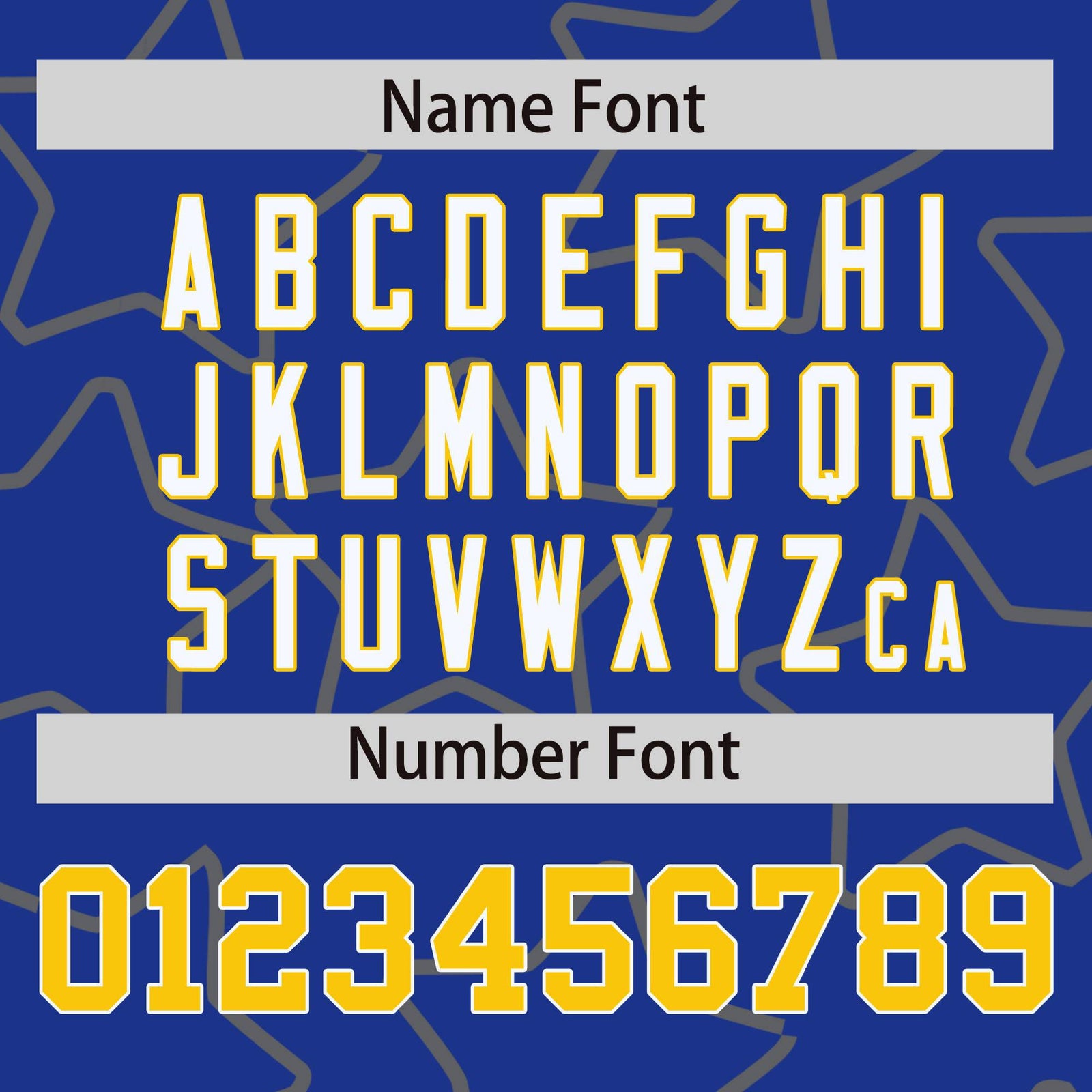 Custom Royal Blue Gold-White Varsity Full-Snap Star Pattern Letterman Baseball Jacket