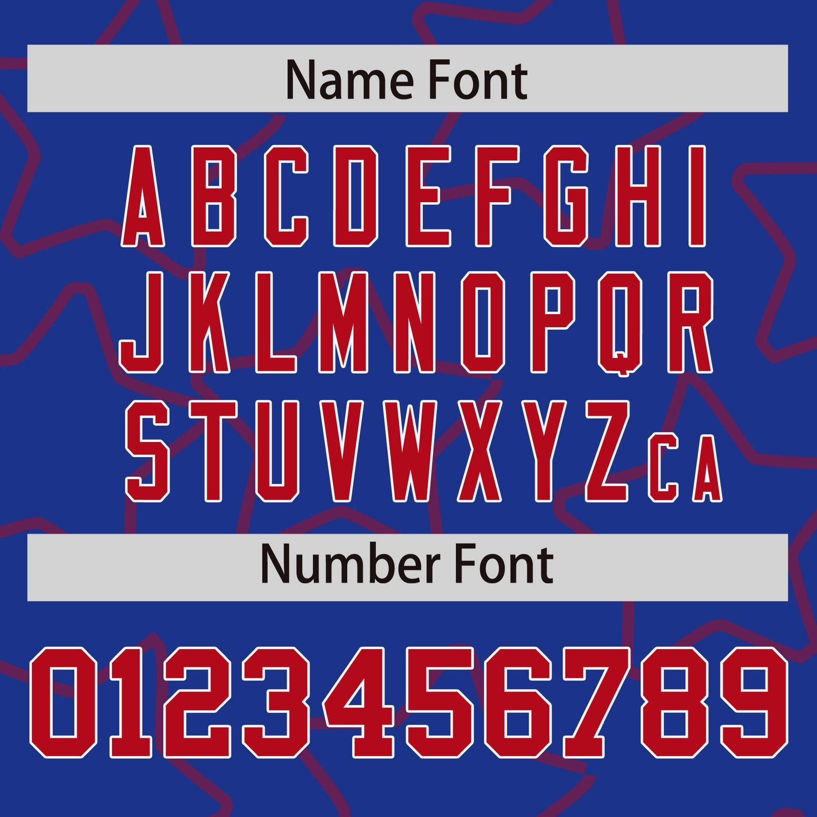 Custom Royal Blue Red-White Varsity Full-Snap Star Pattern Letterman Baseball Jacket