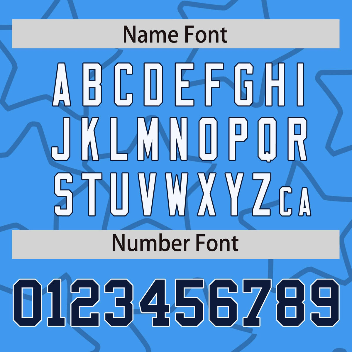 Custom Powder Blue Navy-White Varsity Full-Snap Star Pattern Letterman Baseball Jacket