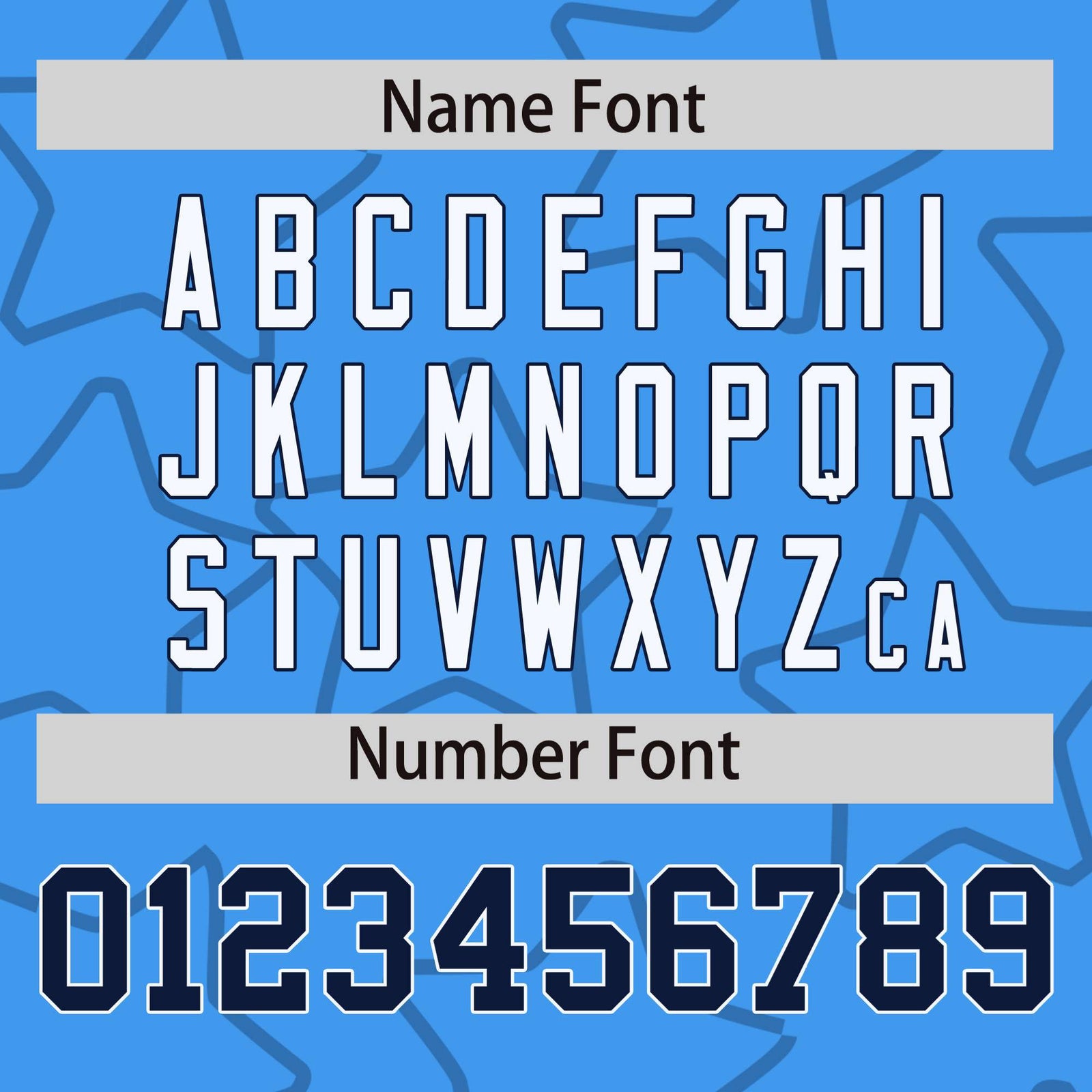 Custom Powder Blue Navy-White Varsity Full-Snap Star Pattern Letterman Baseball Jacket