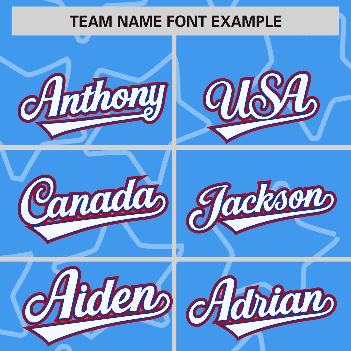 Custom Powder Blue White-Red Varsity Full-Snap Star Pattern Letterman Baseball Jacket