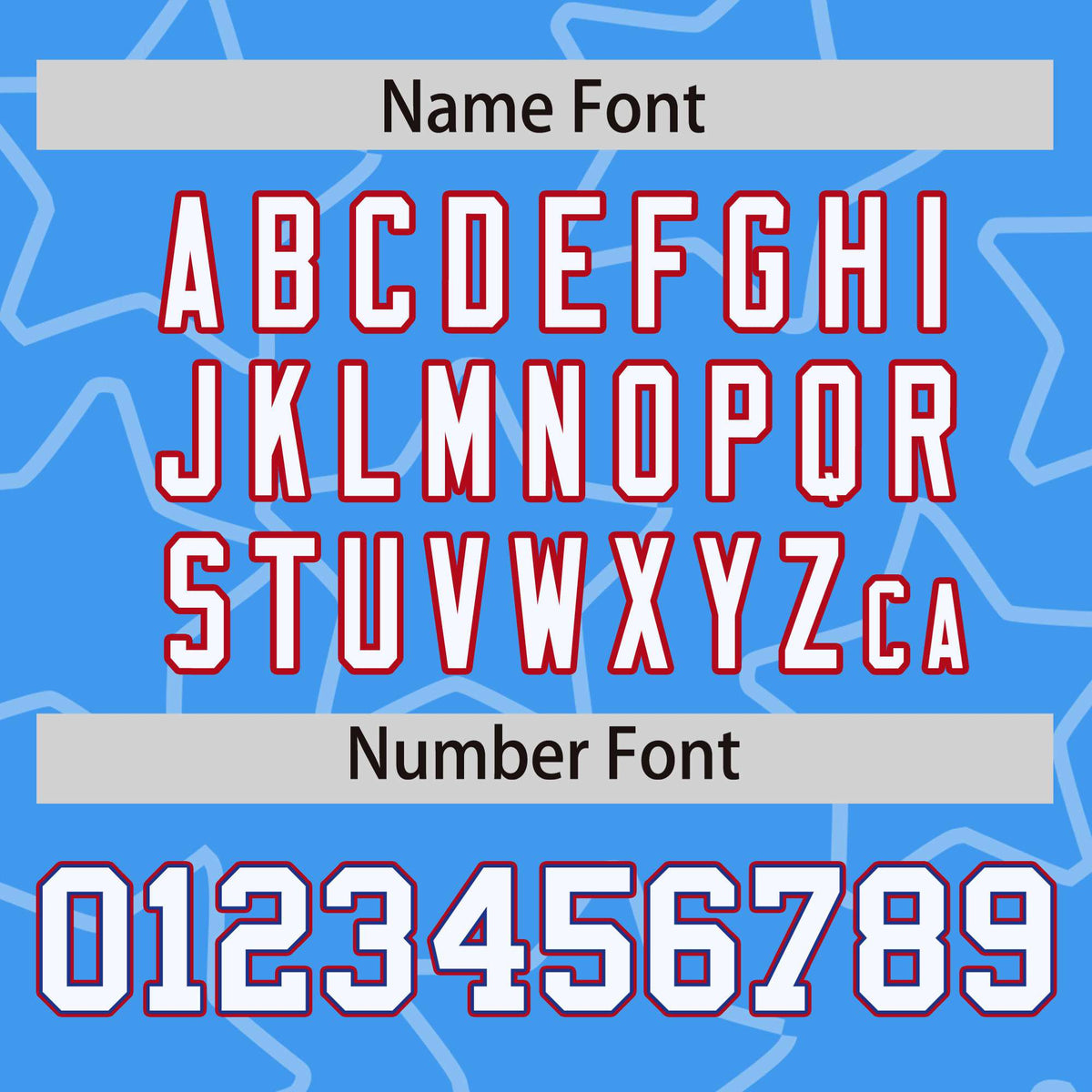 Custom Powder Blue White-Red Varsity Full-Snap Star Pattern Letterman Baseball Jacket