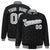 Custom Black Gray-White Varsity Full-Snap Star Pattern Letterman Baseball Jacket