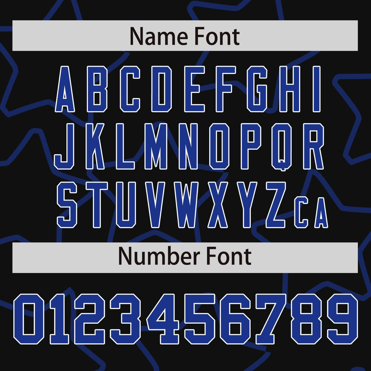 Custom Black Royal Blue-White Varsity Full-Snap Star Pattern Letterman Baseball Jacket