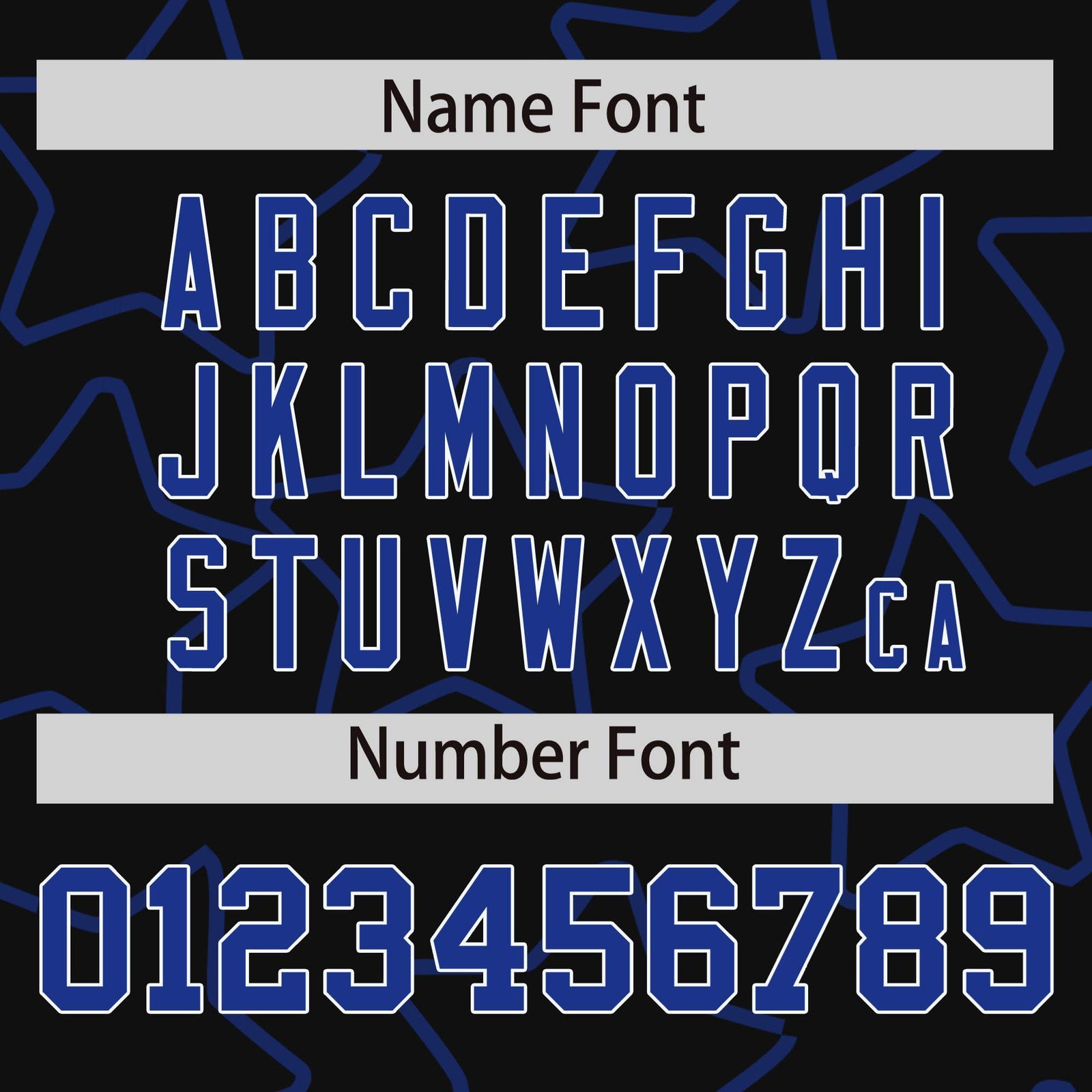 Custom Black Royal Blue-White Varsity Full-Snap Star Pattern Letterman Baseball Jacket