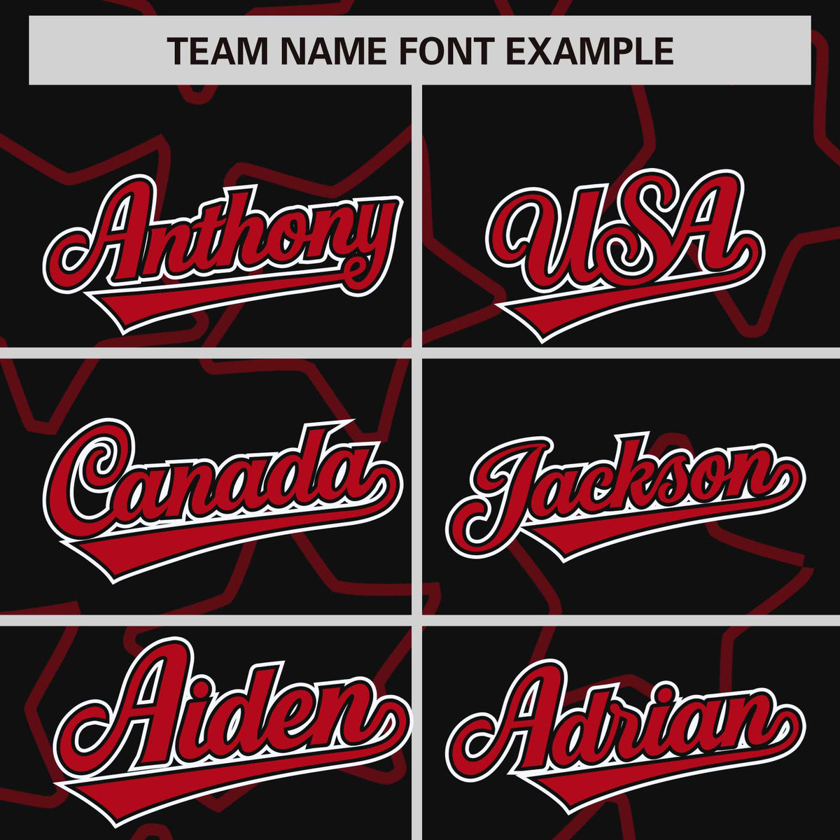 Custom Black Red-White Varsity Full-Snap Star Pattern Letterman Baseball Jacket