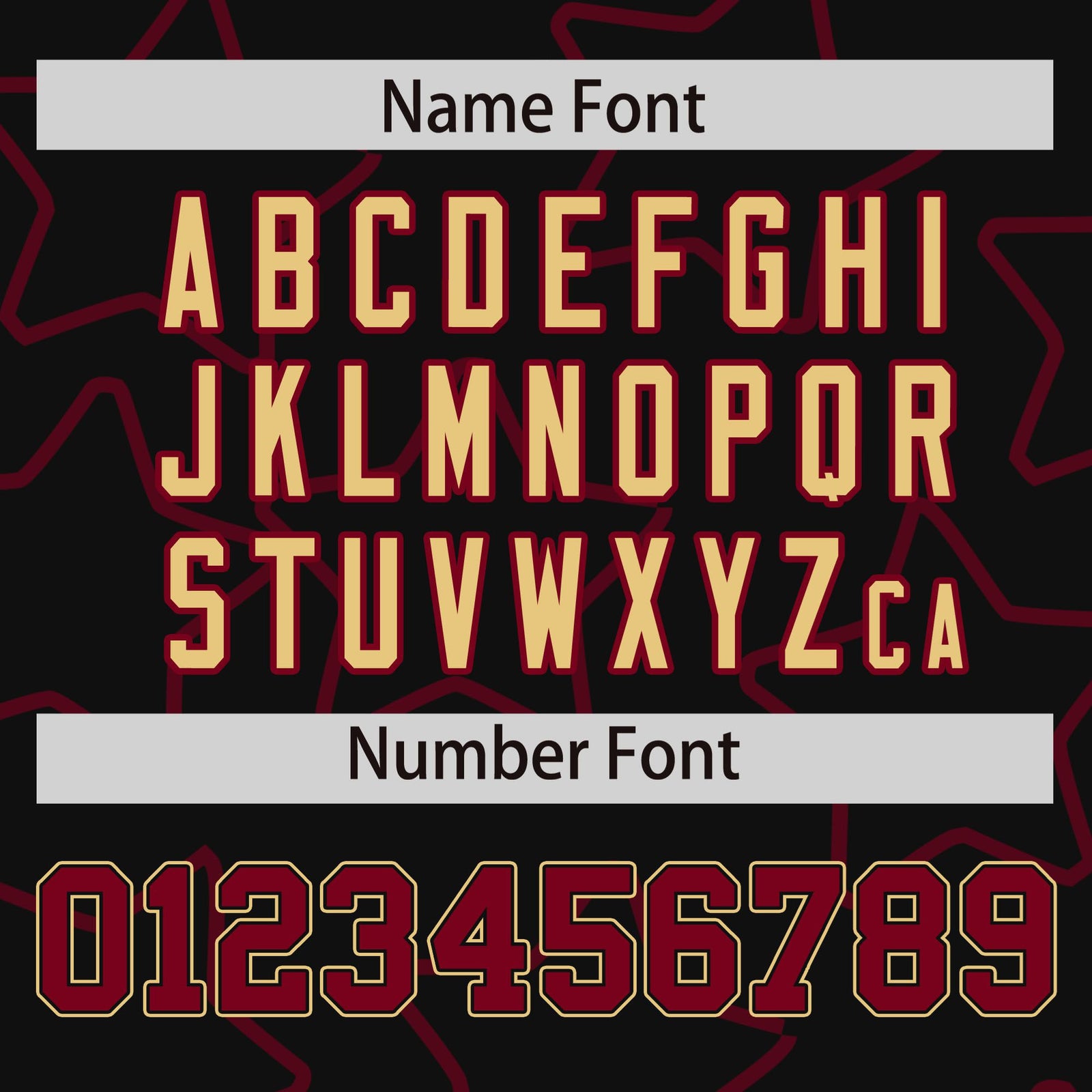 Custom Black Red-Old Gold Varsity Full-Snap Star Pattern Letterman Baseball Jacket