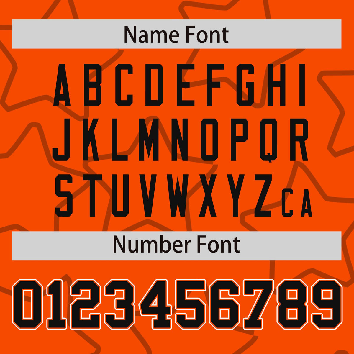 Custom Orange Black-White Varsity Full-Snap Star Pattern Letterman Baseball Jacket