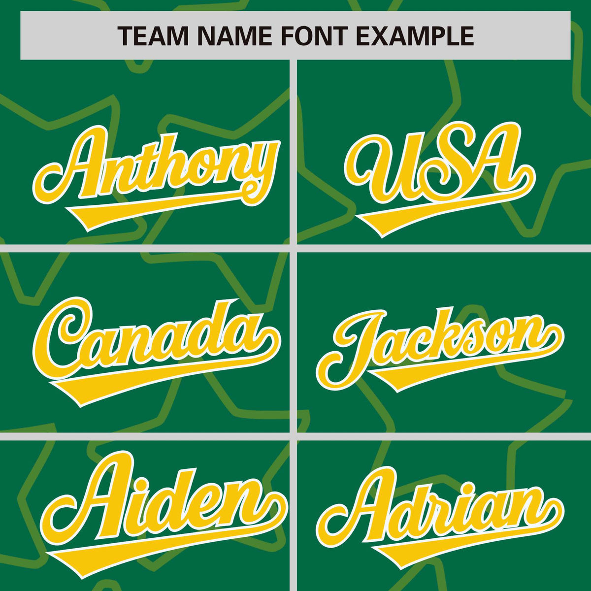 Custom Kelly Green Gold-White Varsity Full-Snap Star Pattern Letterman Baseball Jacket