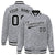 Custom Gray Black-White Varsity Full-Snap Star Pattern Letterman Baseball Jacket