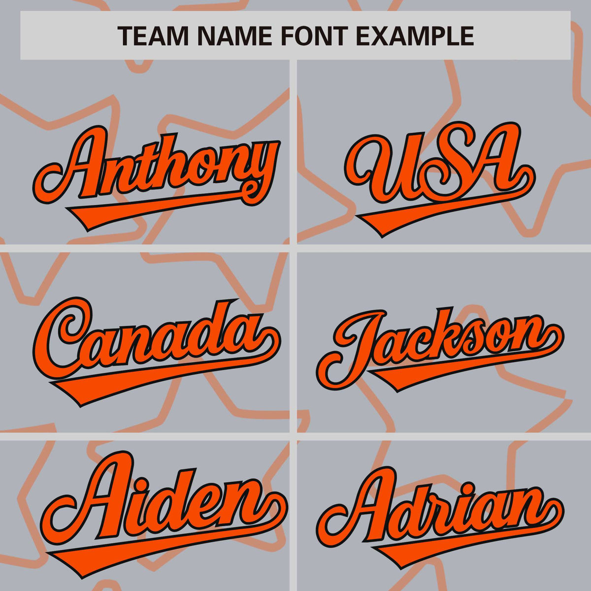 Custom Gray Orange-Black Varsity Full-Snap Star Pattern Letterman Baseball Jacket