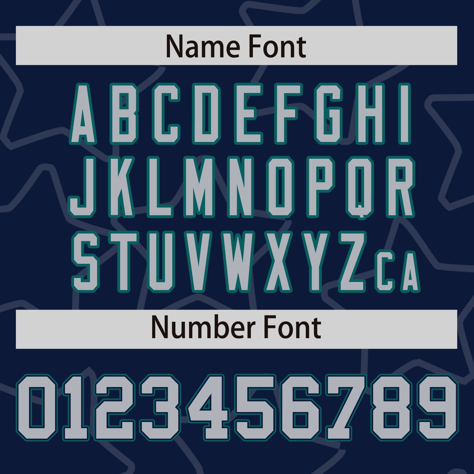 Custom Navy Gray-Teal Varsity Full-Snap Star Pattern Letterman Baseball Jacket