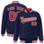 Custom Navy Red-White Varsity Full-Snap Star Pattern Letterman Baseball Jacket