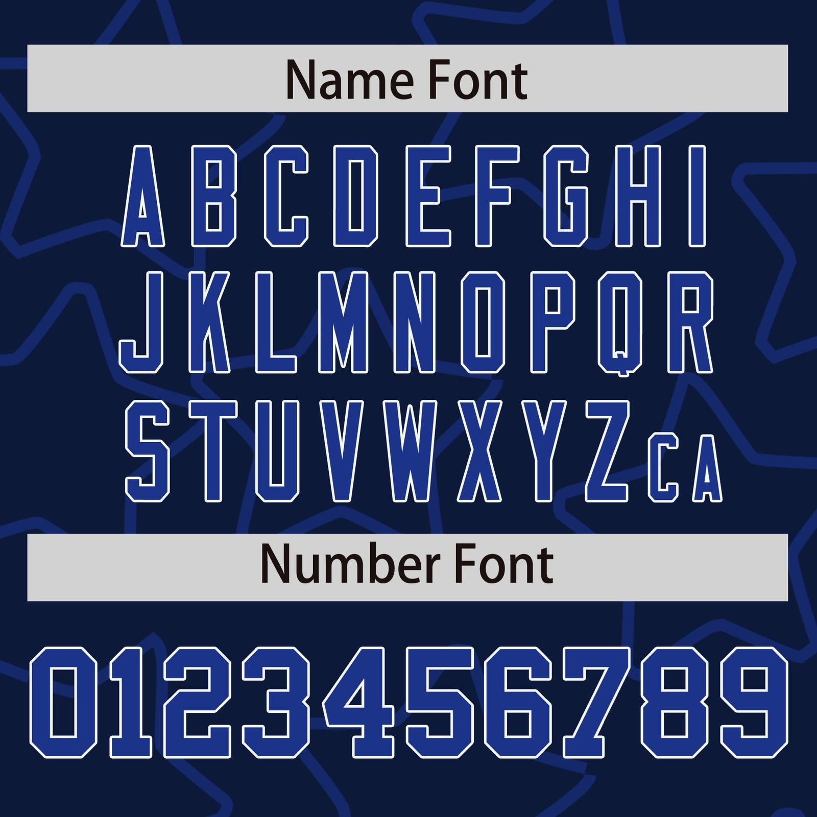 Custom Navy Royal Blue-White Varsity Full-Snap Star Pattern Letterman Baseball Jacket