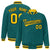 Custom Aqua Gold-Black Varsity Full-Snap Star Pattern Letterman Baseball Jacket