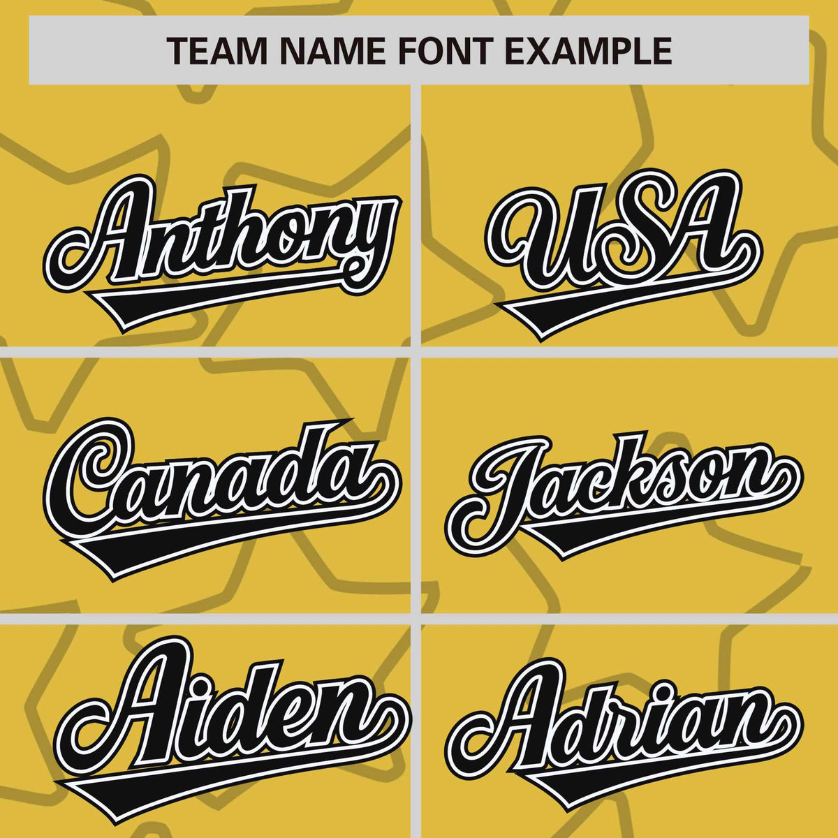 Custom Old Gold Black-White Varsity Full-Snap Star Pattern Letterman Baseball Jacket