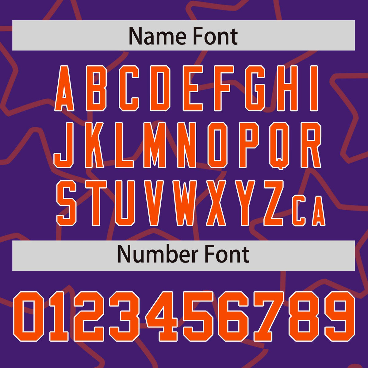 Custom Purple Orange-White Varsity Full-Snap Star Pattern Letterman Baseball Jacket