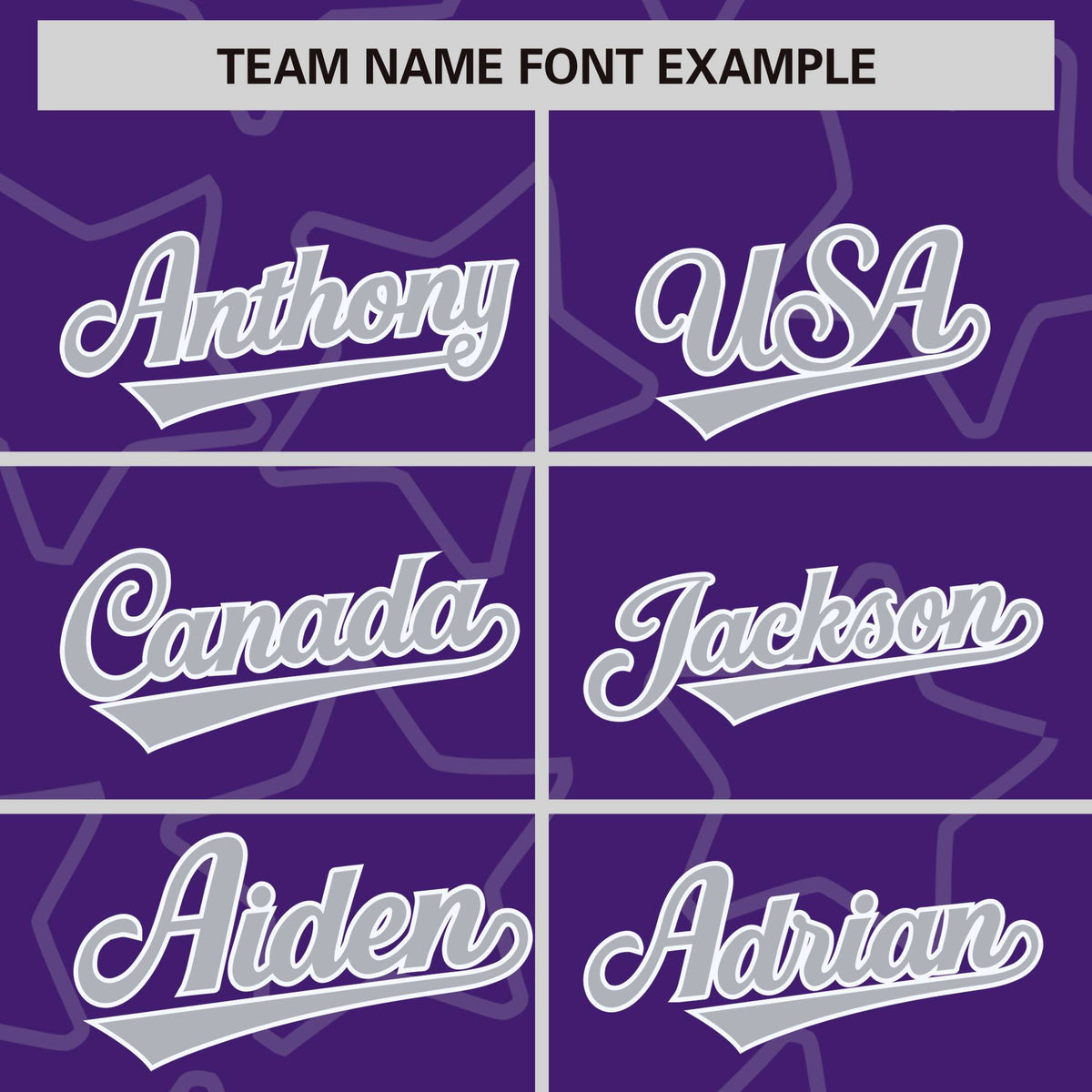 Custom Purple Gray-White Varsity Full-Snap Star Pattern Letterman Baseball Jacket