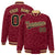 Custom Crimson Black-Old-Gold Varsity Full-Snap Star Pattern Letterman Baseball Jacket