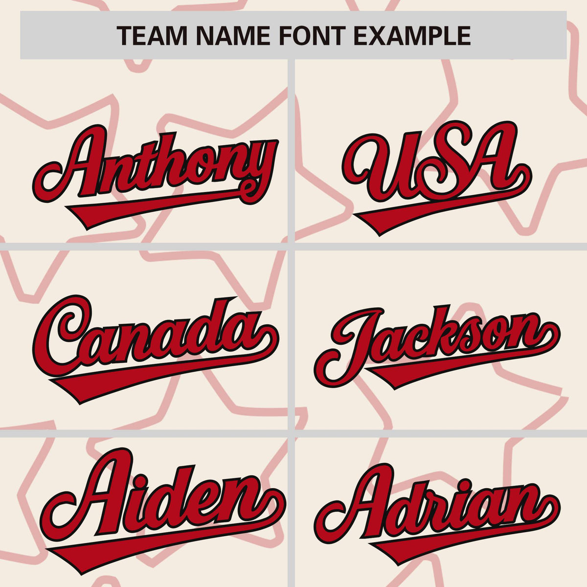 Custom Cream Red-Black Varsity Full-Snap Star Pattern Letterman Baseball Jacket