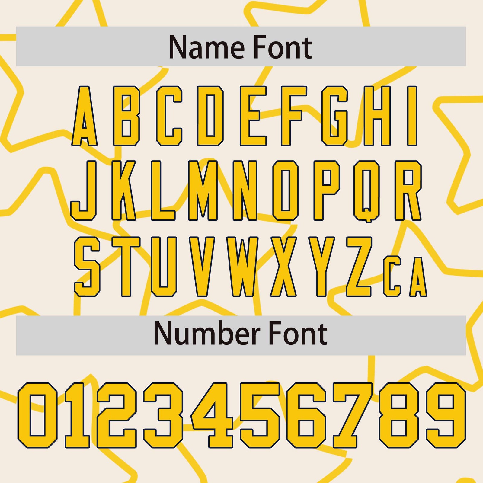 Custom Cream Gold-Navy Varsity Full-Snap Star Pattern Letterman Baseball Jacket