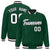 Custom Green White-Black Varsity Full-Snap Star Pattern Letterman Baseball Jacket