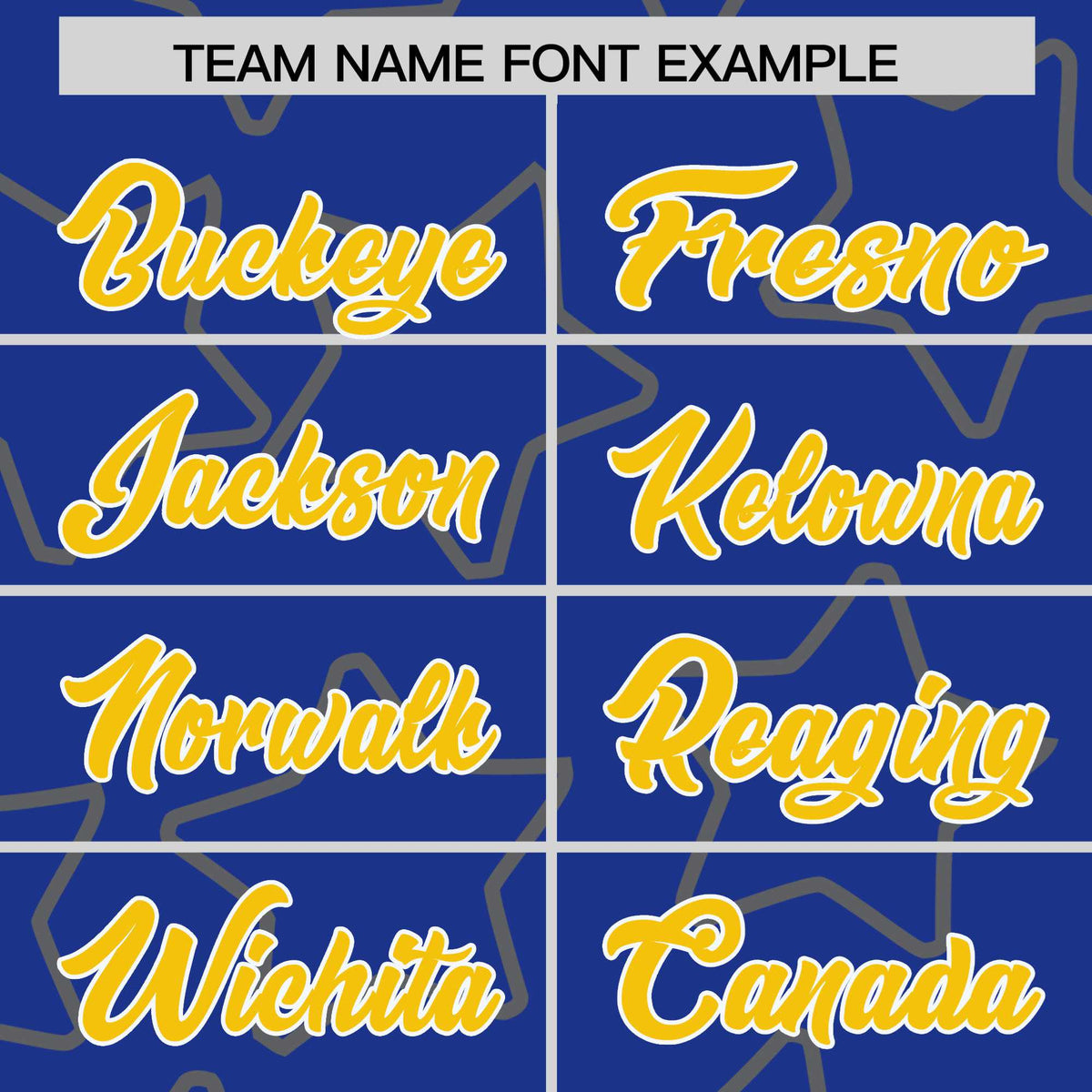 Custom Royal Blue Gold-White Varsity Full-Snap Star Pattern Letterman Baseball Jacket