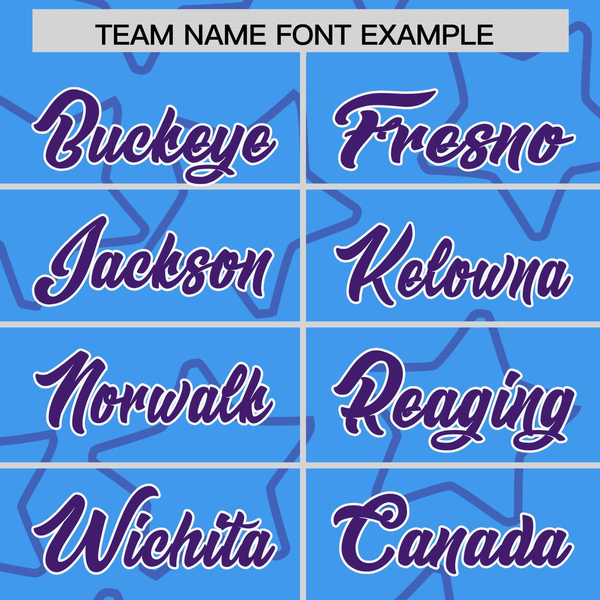 Custom Powder Blue Purple-White Varsity Full-Snap Star Pattern Letterman Baseball Jacket