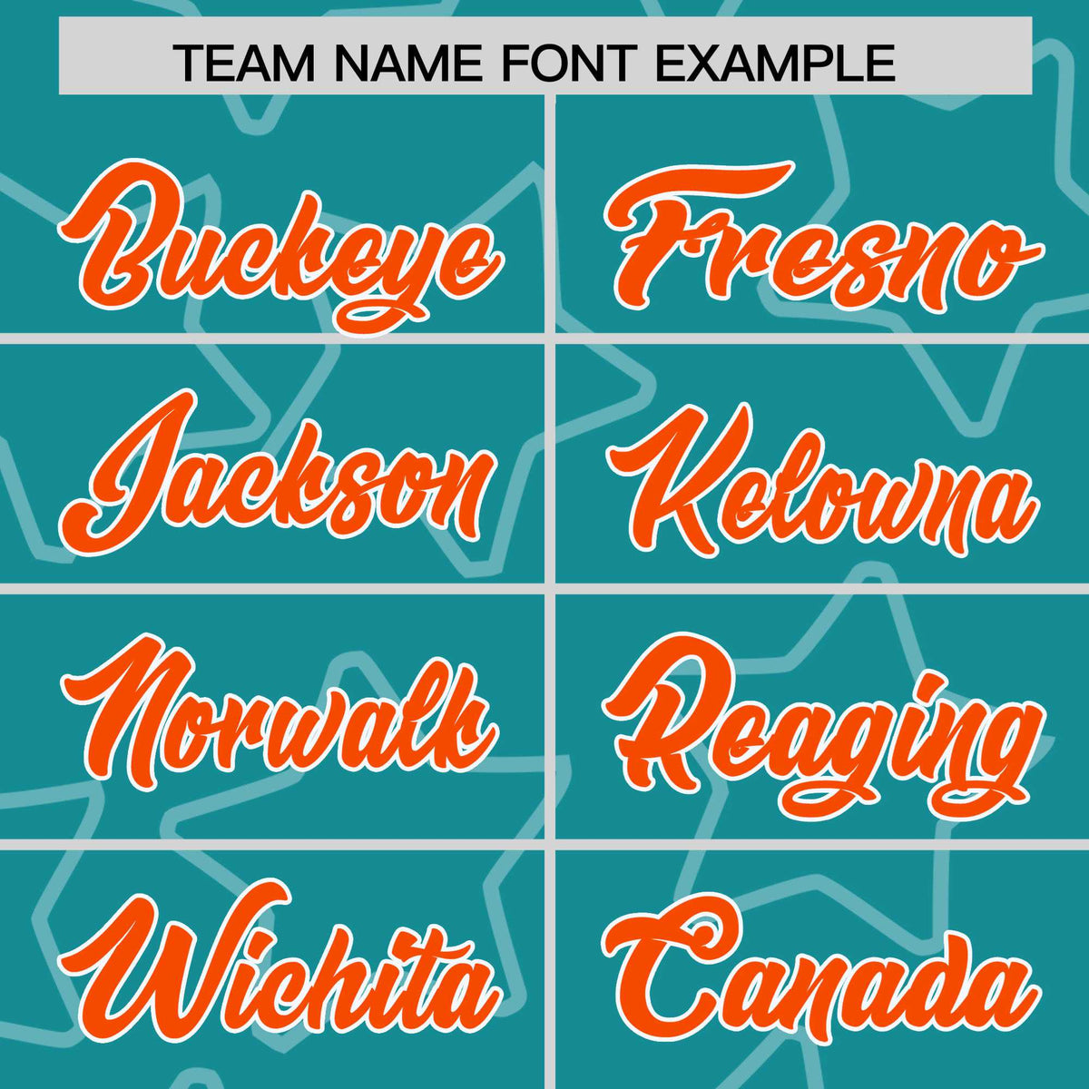 Custom Aqua Orange-White Varsity Full-Snap Star Pattern Letterman Baseball Jacket