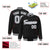 Custom Black Gray-White Varsity Full-Snap Star Pattern Letterman Baseball Jacket