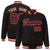 Custom Black Red-Old Gold Varsity Full-Snap Star Pattern Letterman Baseball Jacket