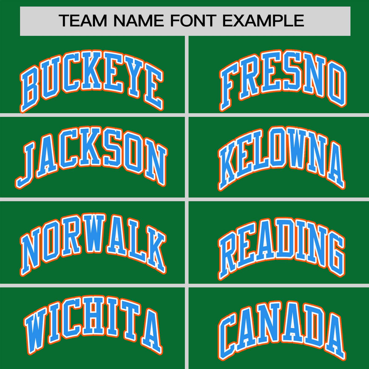 Custom Kelly Green Orange-Powder Blue Raglan Sleeves Varsity Full-Snap Letterman Jacket