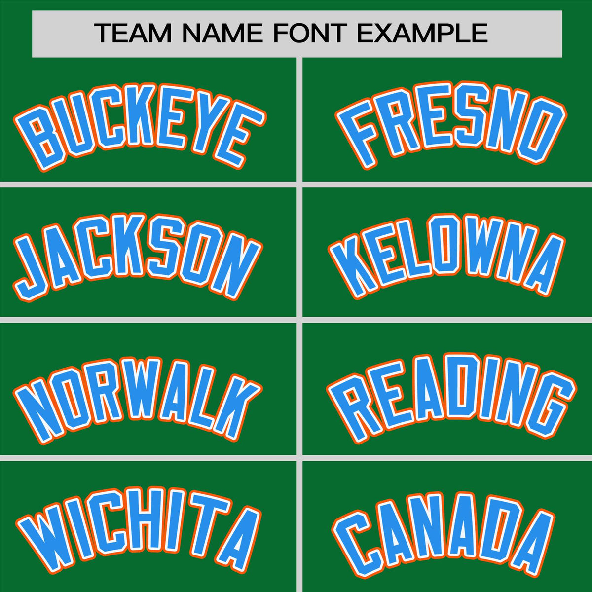 Custom Kelly Green Orange-Powder Blue Raglan Sleeves Varsity Full-Snap Letterman Jacket