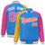 Custom Powder Blue Pink-Gold Raglan Sleeves Varsity Full-Snap Letterman Jacket