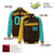 Custom Brown Olive-Gold Raglan Sleeves Varsity Full-Snap Letterman Jacket