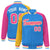 Custom Powder Blue Pink-Gold Raglan Sleeves Varsity Full-Snap Letterman Jacket