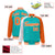 Custom Aqua Orange-White Raglan Sleeves Varsity Full-Snap Letterman Jacket