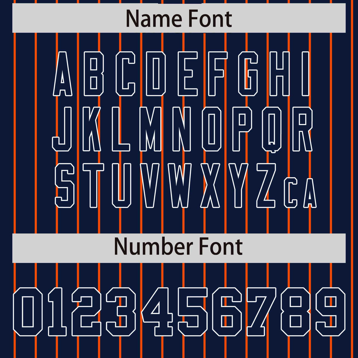 Custom Navy Orange-Navy Personalized Stripe Fashion Letterman Bomber Varsity Jacket