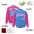 Custom Powder Blue Pink-Powder Blue Personalized Stripe Fashion Letterman Bomber Varsity Jacket