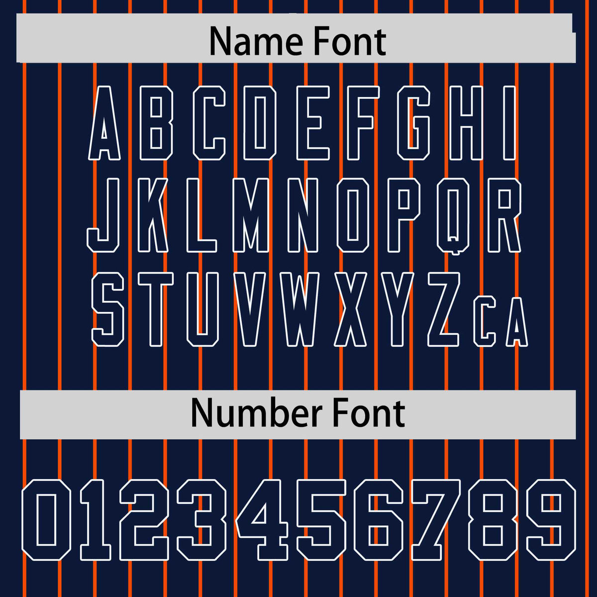 Custom Navy Orange-Navy Personalized Stripe Fashion Letterman Bomber Varsity Jacket