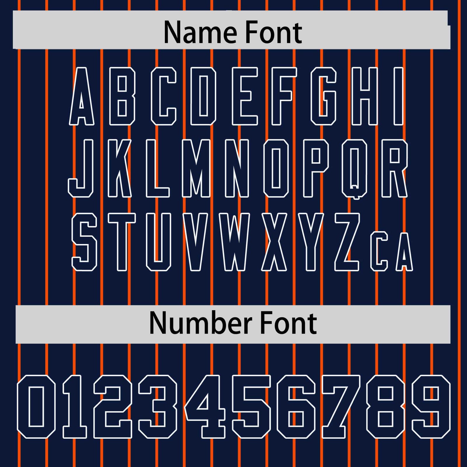 Custom Navy Orange-Navy Personalized Stripe Fashion Letterman Bomber Varsity Jacket