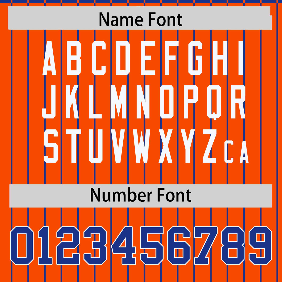 Custom Royal Blue Orange-Royal Blue Personalized Stripe Fashion Letterman Bomber Varsity Jacket