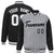 Custom Gray Black-Gray Personalized Stripe Fashion Letterman Bomber Varsity Jacket