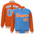 Custom Powder Blue Orange-Powder Blue Personalized Stripe Fashion Letterman Bomber Varsity Jacket