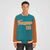 Custom Aqua Orange-Aqua Personalized Stripe Fashion Letterman Bomber Varsity Jacket