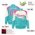 Custom Cream Aqua-Pink Gray Varsity Full-Snap Color Block Letterman Jacket